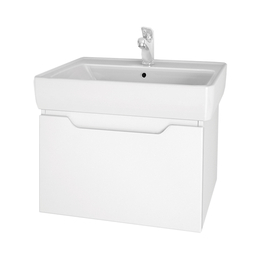 Тумба Dreja TINY, 50 см, 1 ящик, белый глянец и раковина Мини 50 см, 99.0901 + 195032 - фото, отзывы, цена